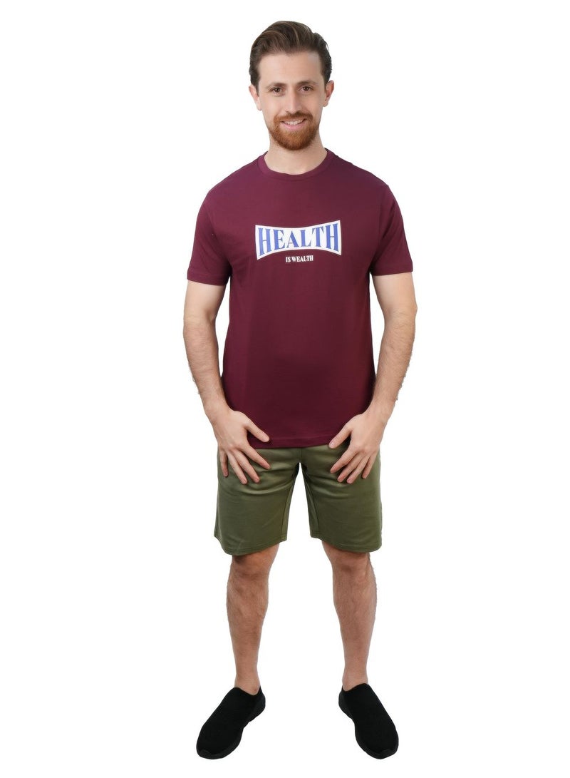 GIORDANO Men's Slim Fit Cotton Jersey Message Print Tee - Image 2